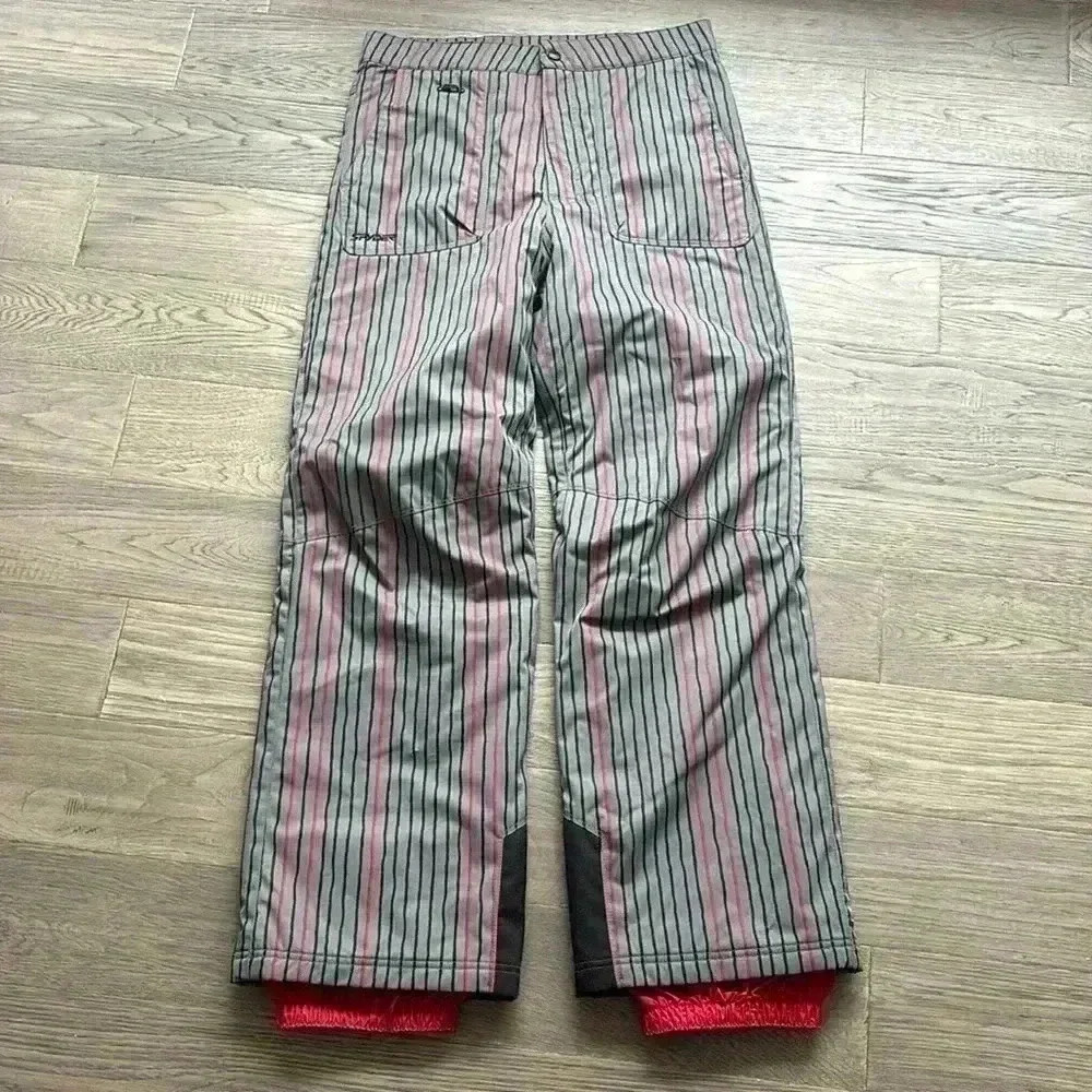 🔥Spyder🔥 | Grey snow pants with black and red stripes